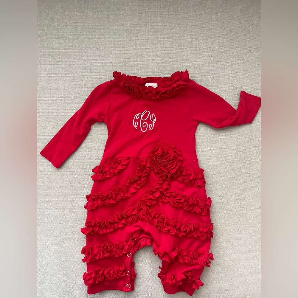 Baby girls romper 6m with “CPC” monogram